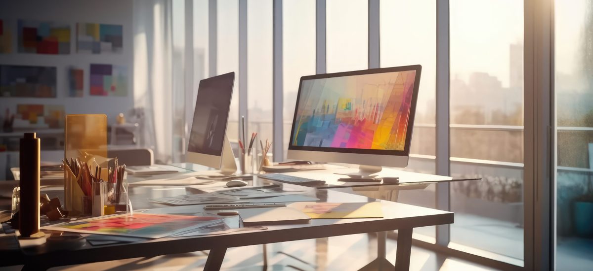 White Modern Office Interior extreme closeup. Generative AI White Modern Office Interior extreme closeup. Generative AI